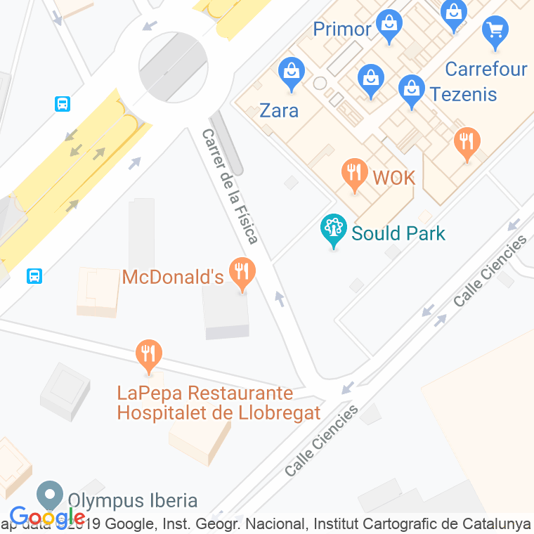 Código postal de Fisica en Hospitalet de Llobregat,l'