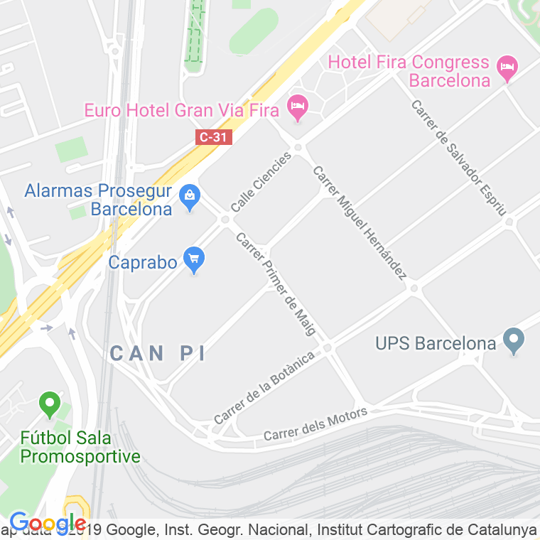 Código Postal calle Primer De Maig en Hospitalet de Llobregat,l'
