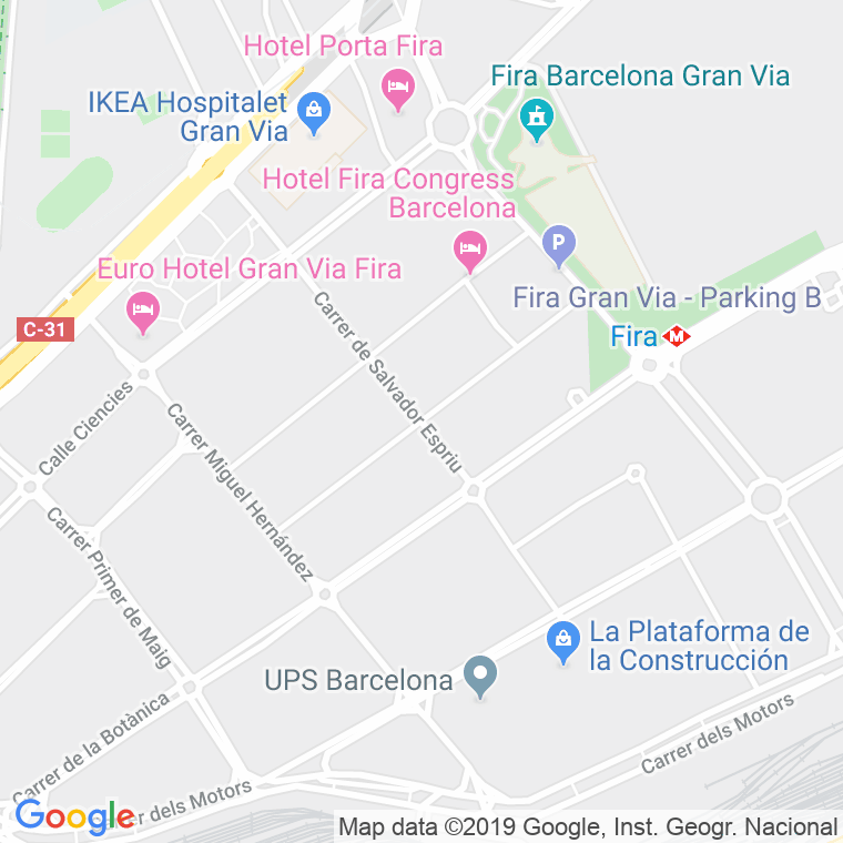 Código postal de Salvador Espriu en Hospitalet de Llobregat,l'