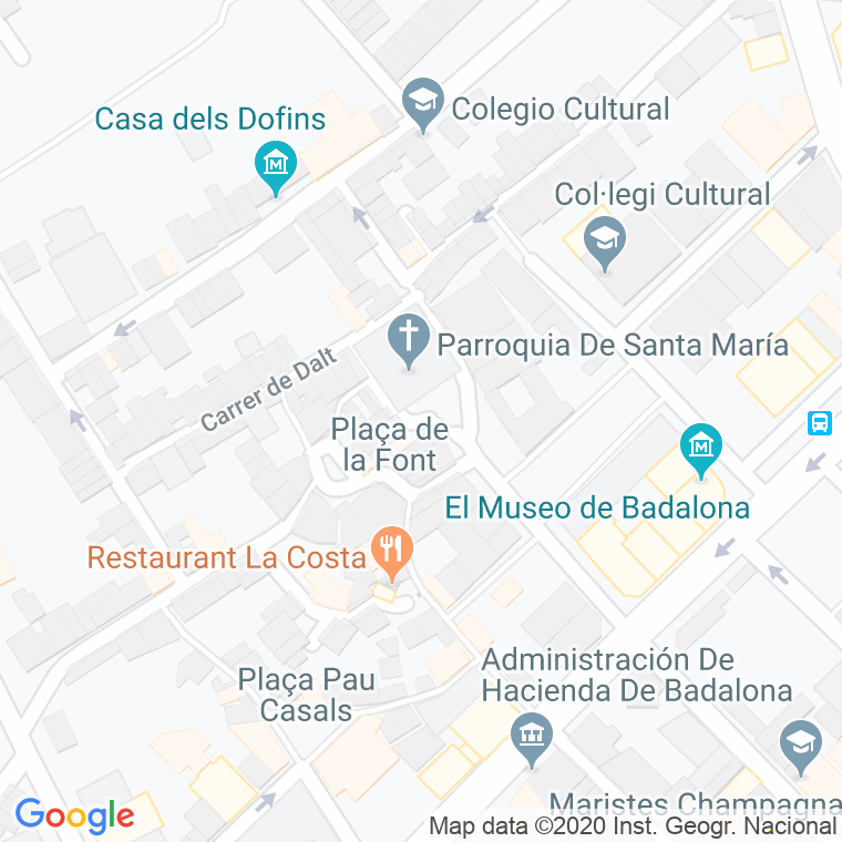 Código Postal calle Barbera, plaça en Badalona