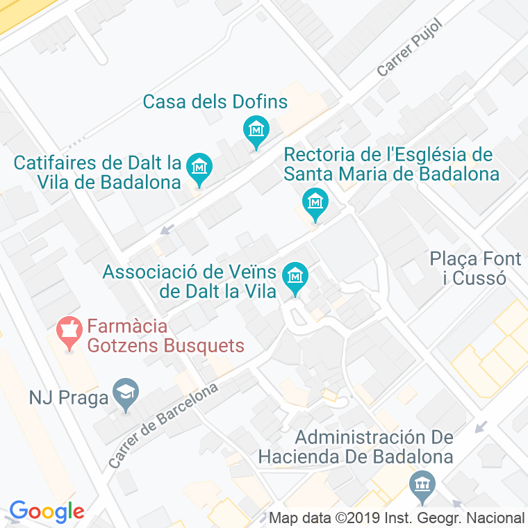 Código Postal calle Dalt en Badalona