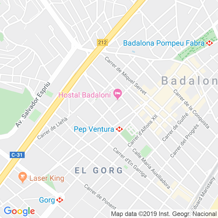 Código Postal calle Baldomer Sola en Badalona