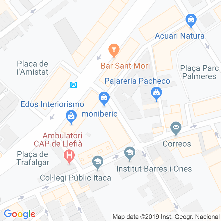 Código Postal calle Sagrada Familia en Badalona