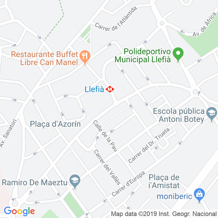 Código Postal calle Sant Antoni De Llefia, ronda en Badalona
