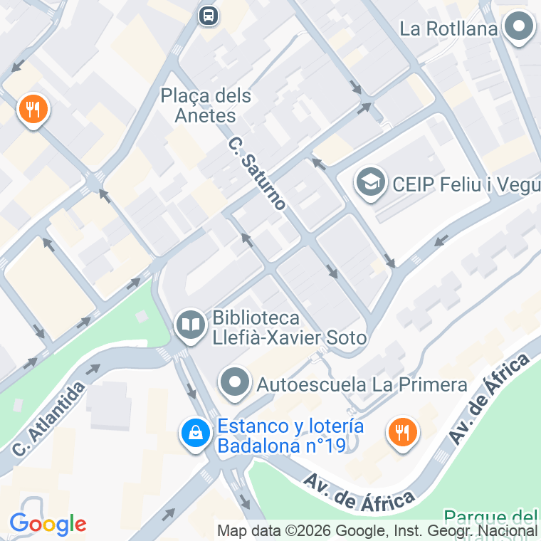 Código postal de Ample en Badalona
