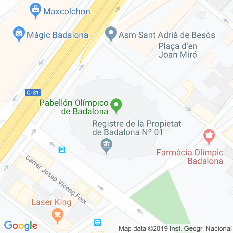 Código Postal calle Jocs Olimpics en Badalona