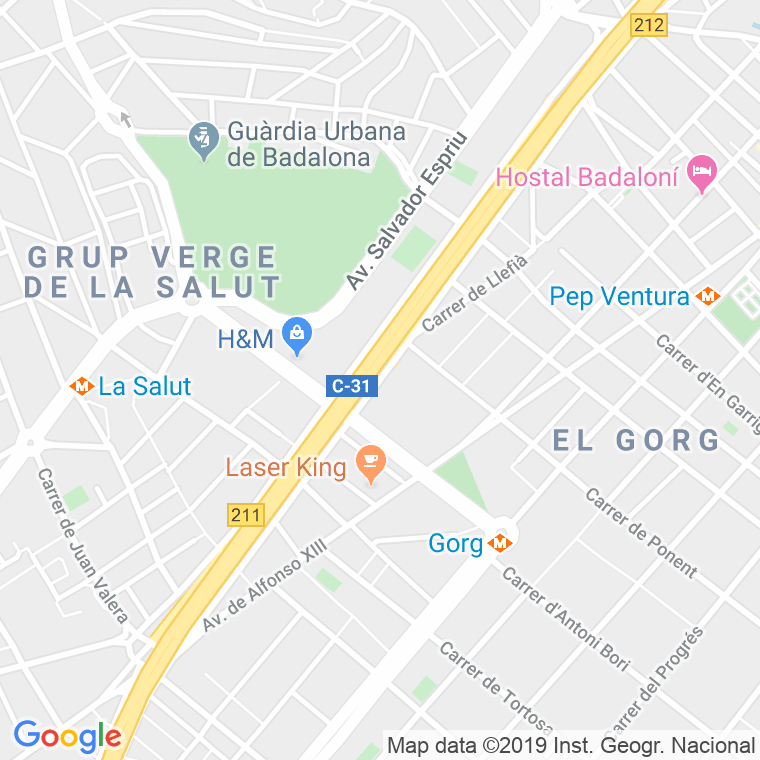 Código Postal calle Ramon Llull (Menos El 40 Y 41) en Badalona