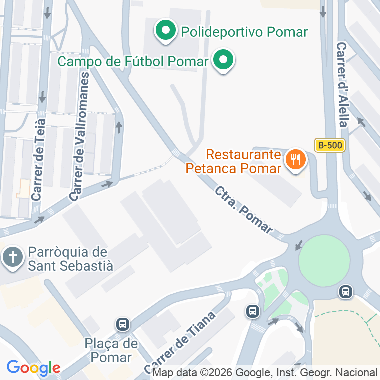 Código postal de Pomar, Avinguda en Badalona