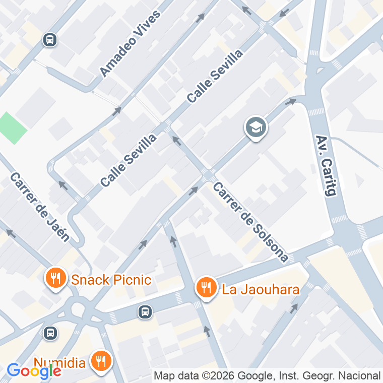 Código postal de Lepant   (impares del 1 al 29)  (pares del 2 al 66) en Badalona