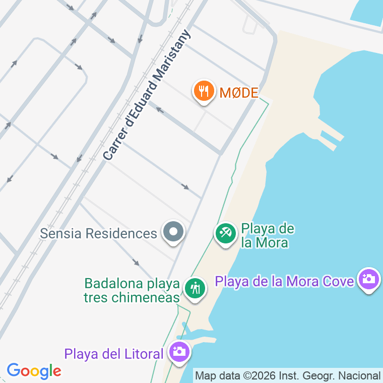 Código postal de Mar Egea en Badalona