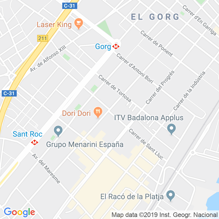 Código Postal calle Sant Lluc en Badalona