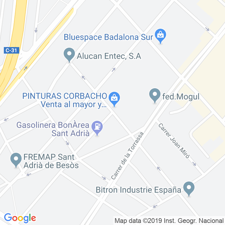 Código Postal calle Tardor en Badalona