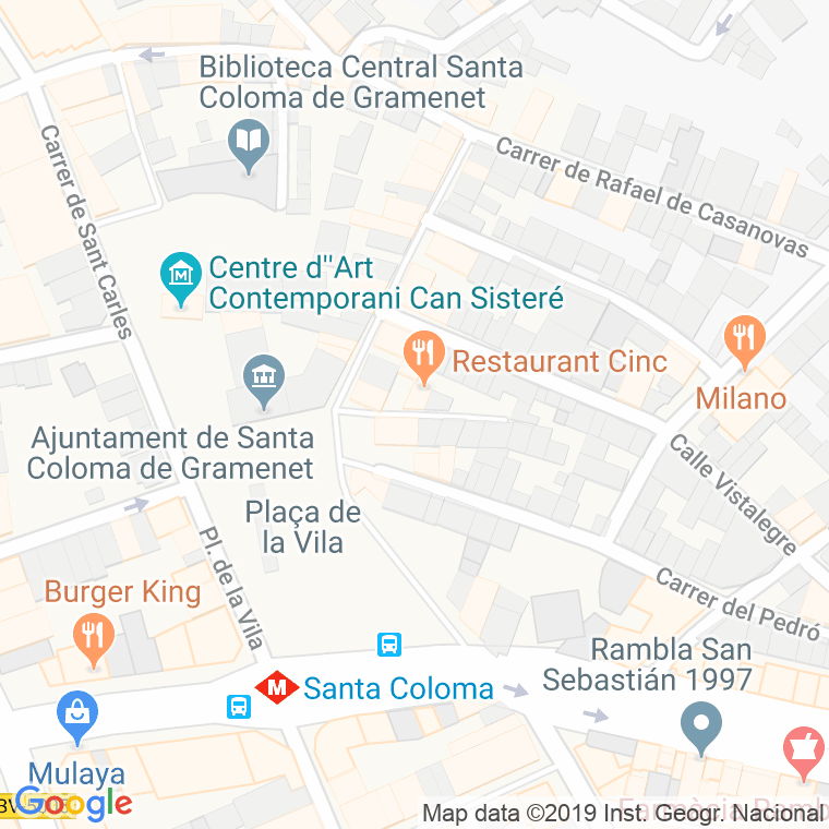 Código Postal calle Carrero, plaça en Santa Coloma de Gramanet