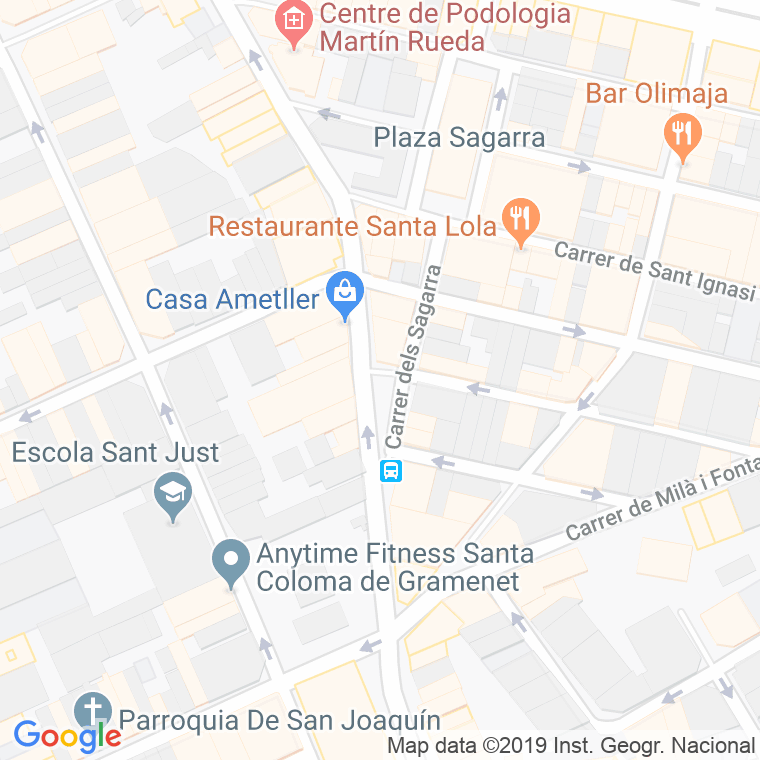 Código Postal calle Manelic, plaça en Santa Coloma de Gramanet
