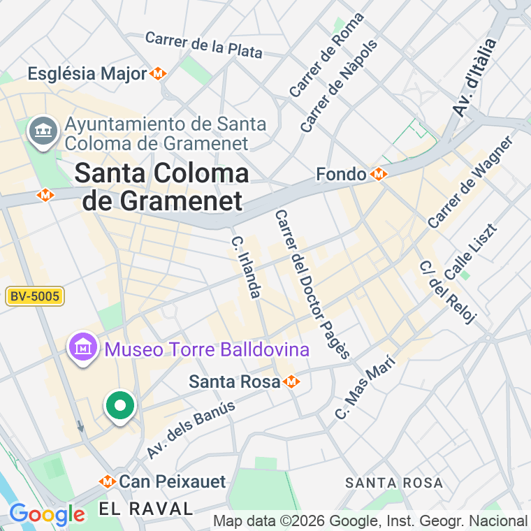 Código postal de Mila I Fontanals en Santa Coloma de Gramanet
