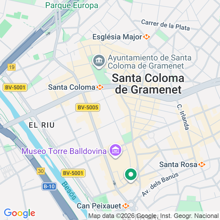 Código postal de Sant Carles   (impares del 19 al Final)  (pares del 34 al Final) en Santa Coloma de Gramanet