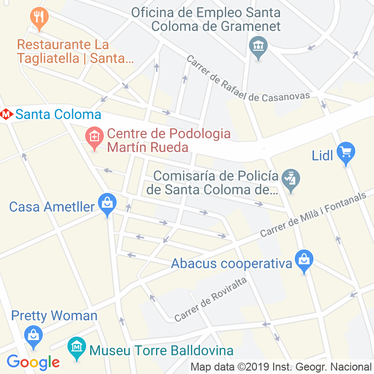 Código Postal calle Sant Ramon en Santa Coloma de Gramanet
