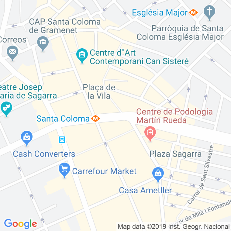 Código Postal calle Vila, De La, plaça (Impares Del 17 Al 27)  (Pares Del 18 Al 28) en Santa Coloma de Gramanet