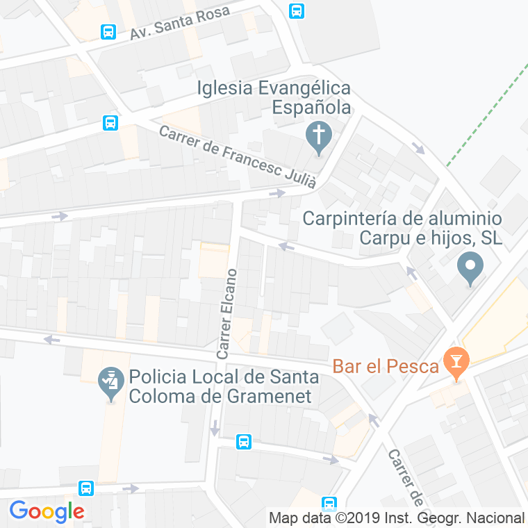 Código Postal calle Canigo, passatge en Santa Coloma de Gramanet