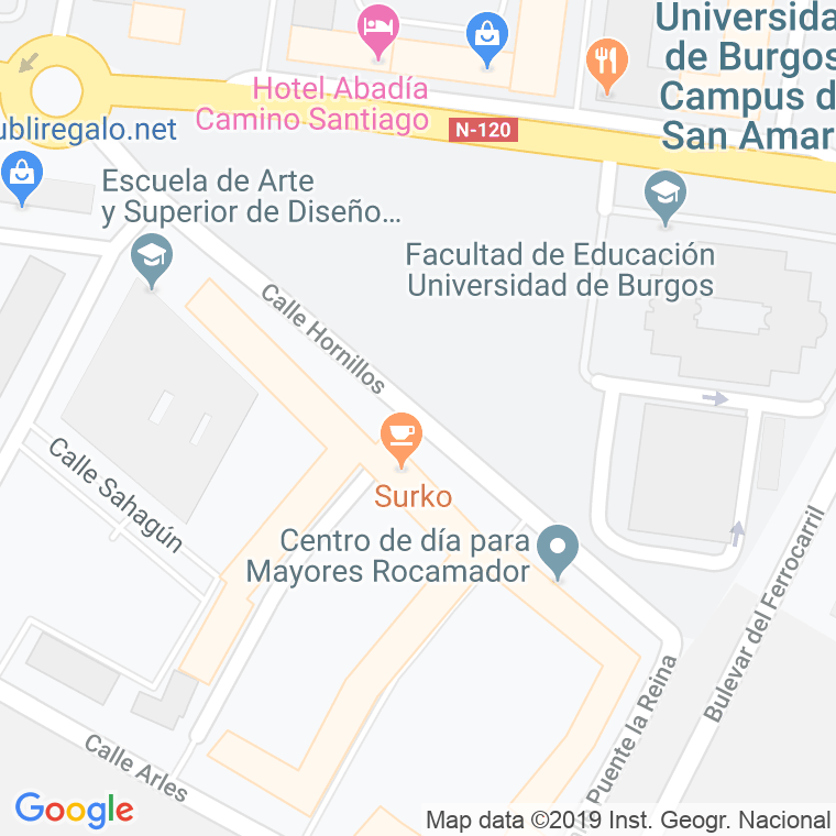 Código Postal calle Hornillos en Burgos