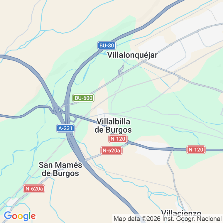 Código postal de Cmno Cauce Molinar en Villalbilla de Burgos