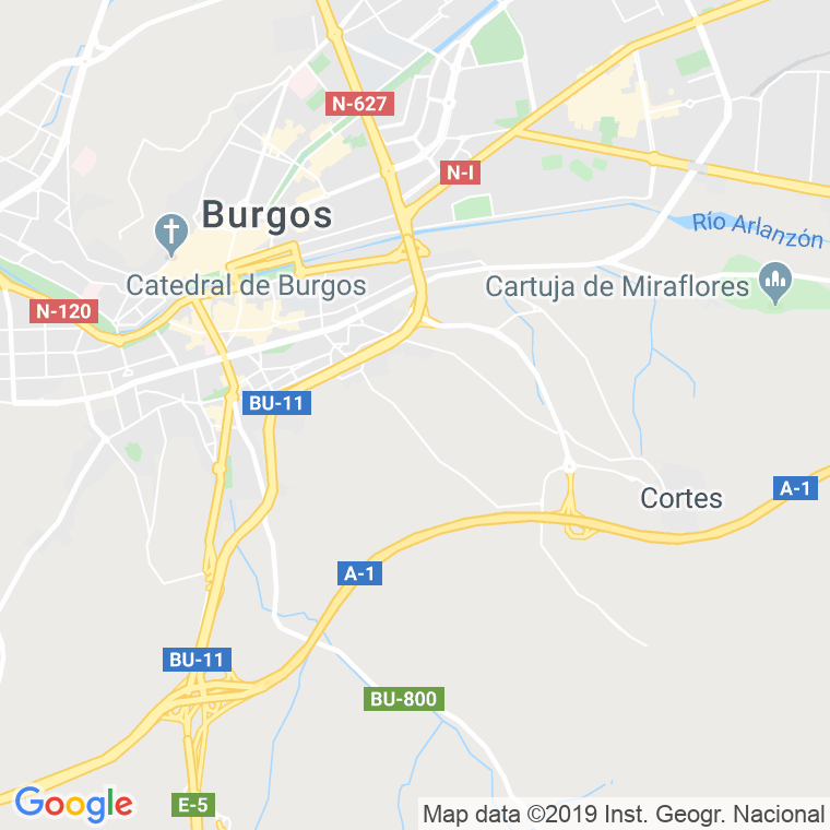 Código Postal calle Arlanzon en Burgos
