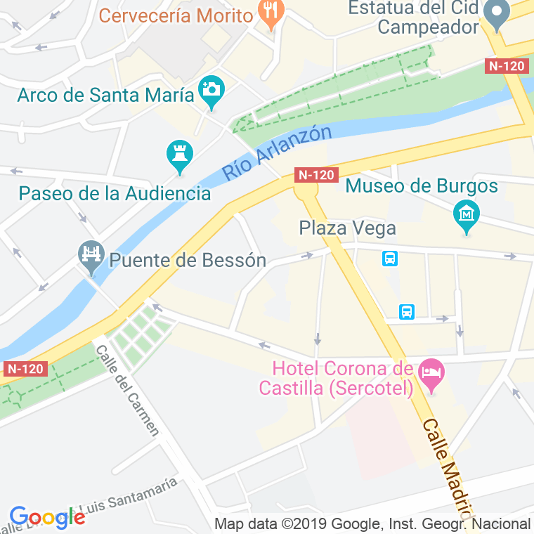 Código Postal calle Hospital Militar en Burgos