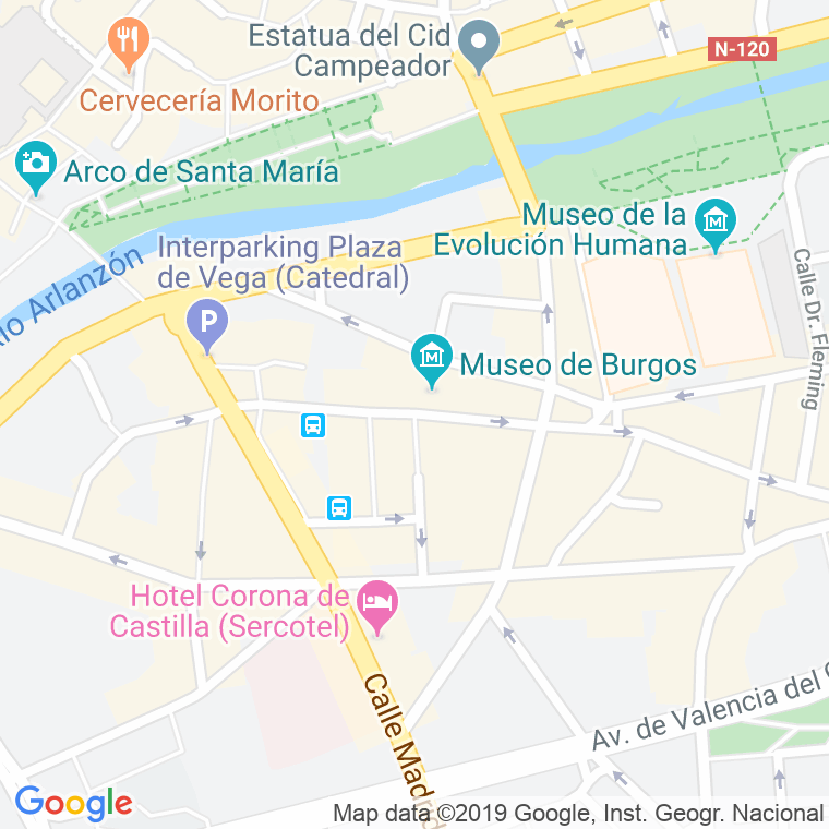 Código Postal calle Miranda en Burgos