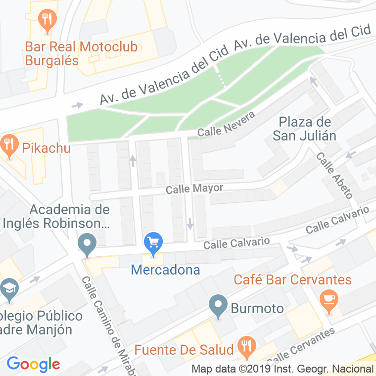 Código Postal calle Siete Infantes De Lara en Burgos