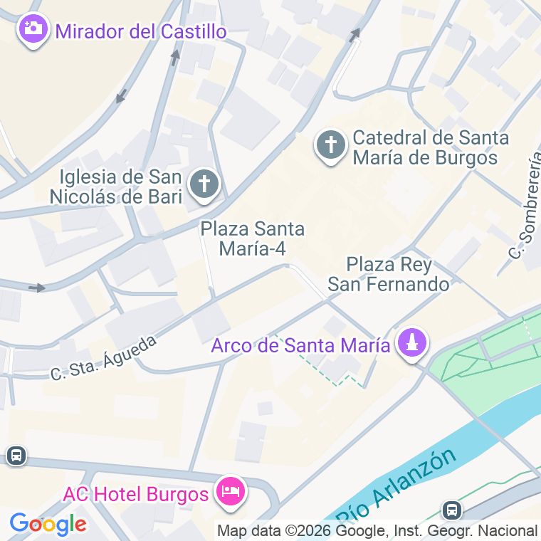 Código postal de Plaza Santa Maria en Burgos