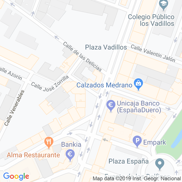 Código Postal calle Almirante Antonio Valdes Y Vazan en Burgos