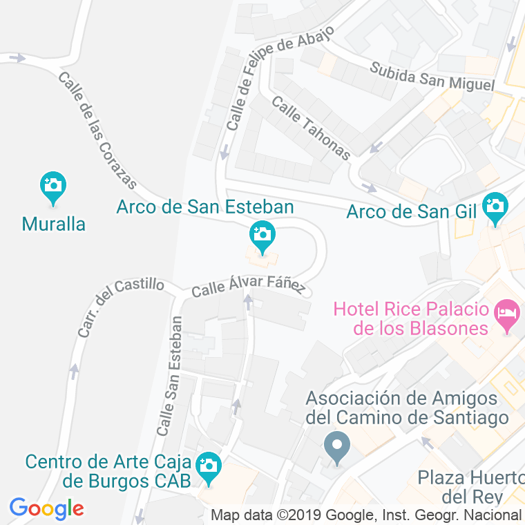 Código Postal calle Arco De San Esteban en Burgos