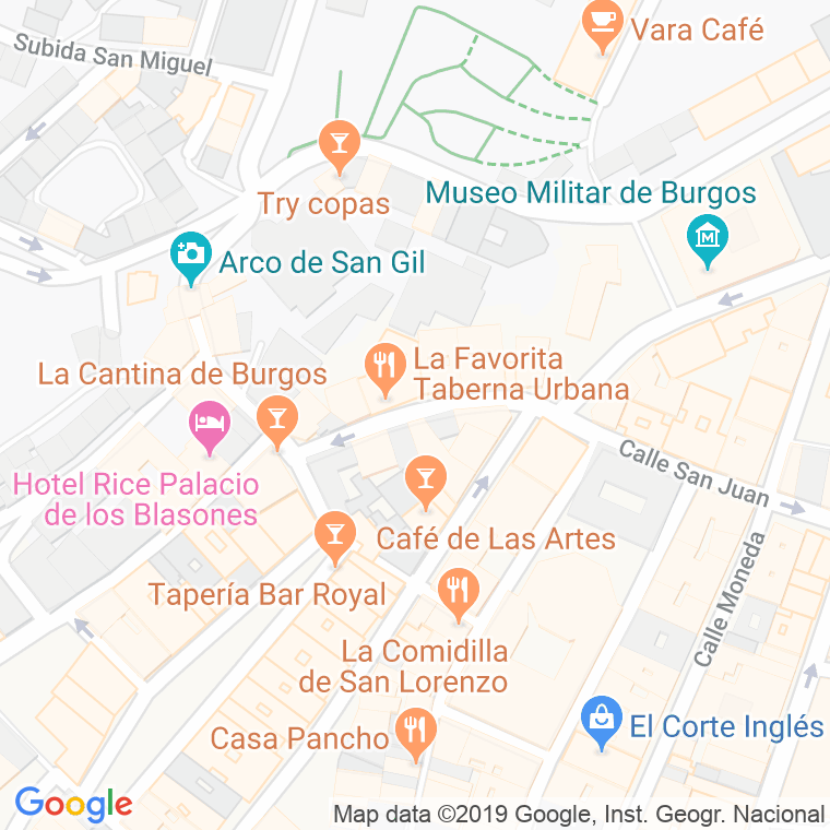 Código Postal calle Avellanos en Burgos