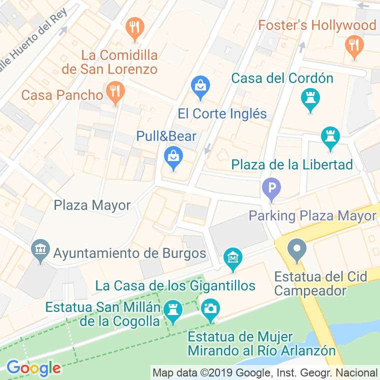 Código Postal calle Entremercados en Burgos