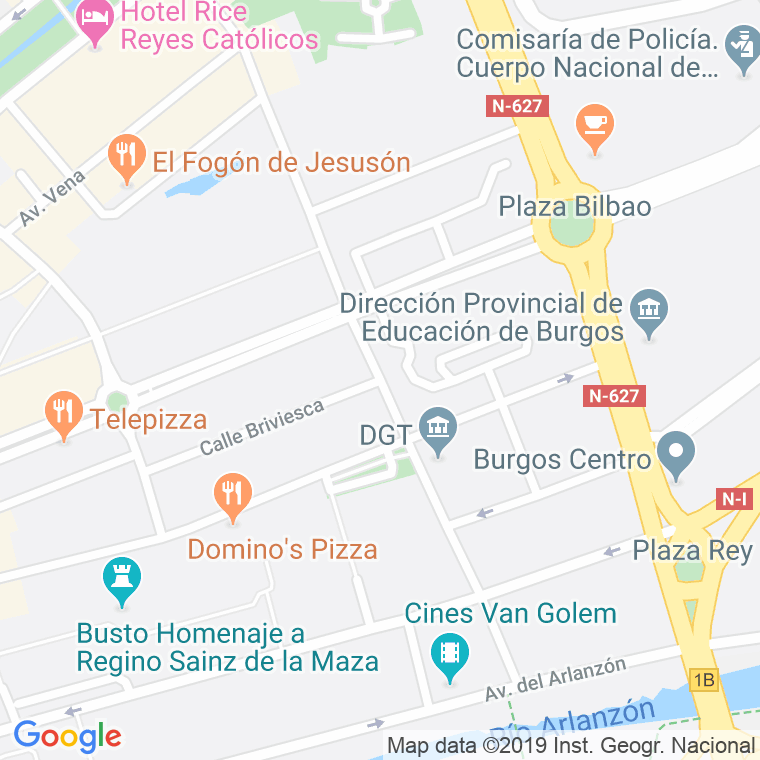 Código Postal calle Briviesca en Burgos