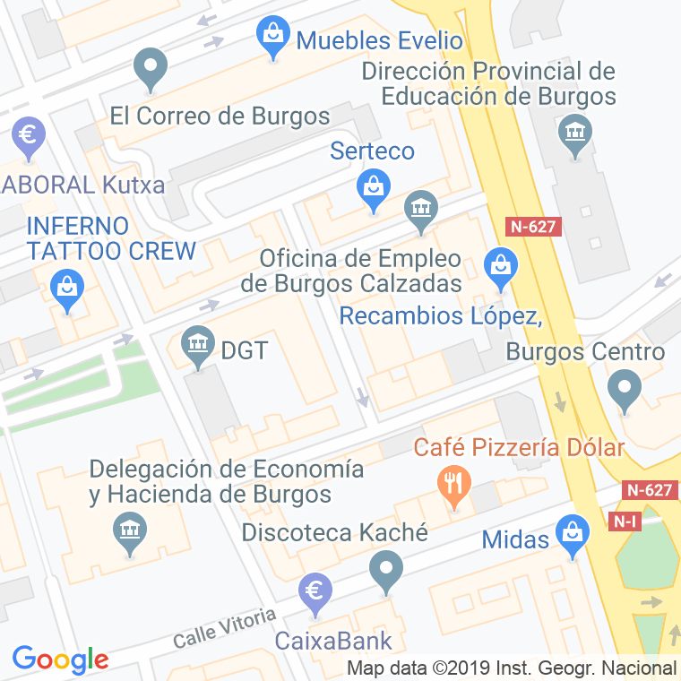 Código Postal calle Salamanca en Burgos