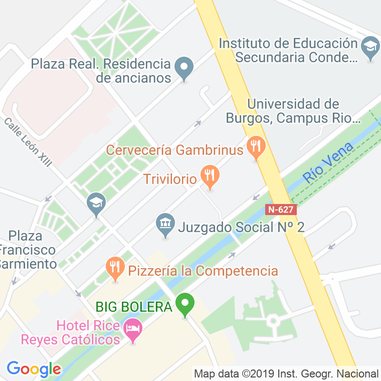 Código Postal calle Federico Olmeda en Burgos