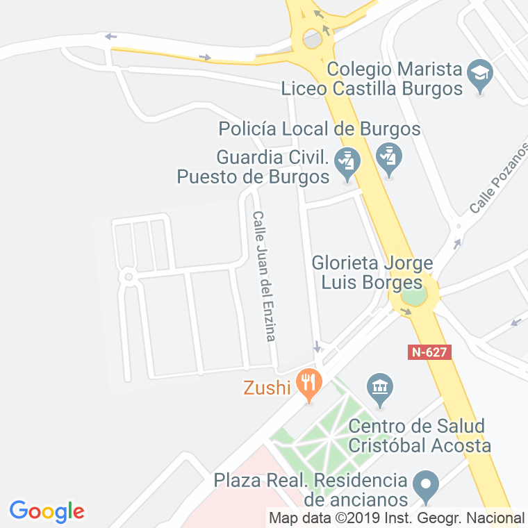 Código Postal calle Juan Del Encina en Burgos