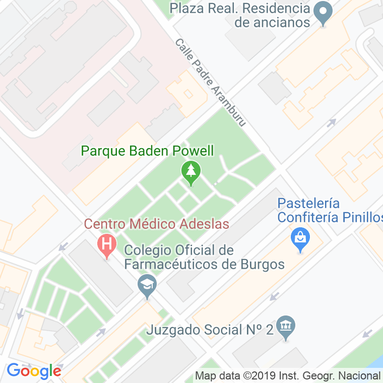 Código Postal calle Parque Lord Baden Powell en Burgos