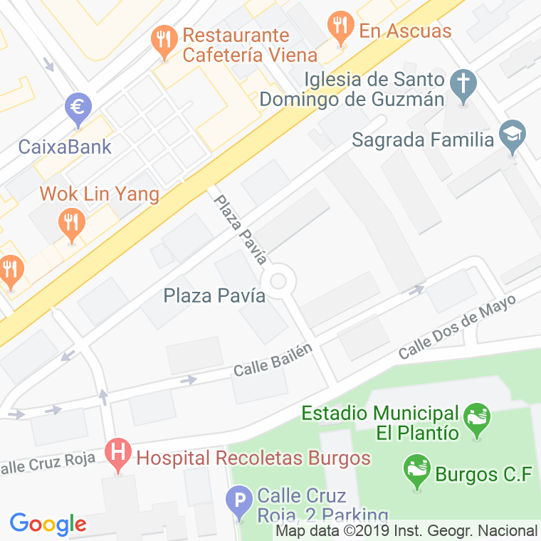 Código postal de Pavia, Plaza en Burgos
