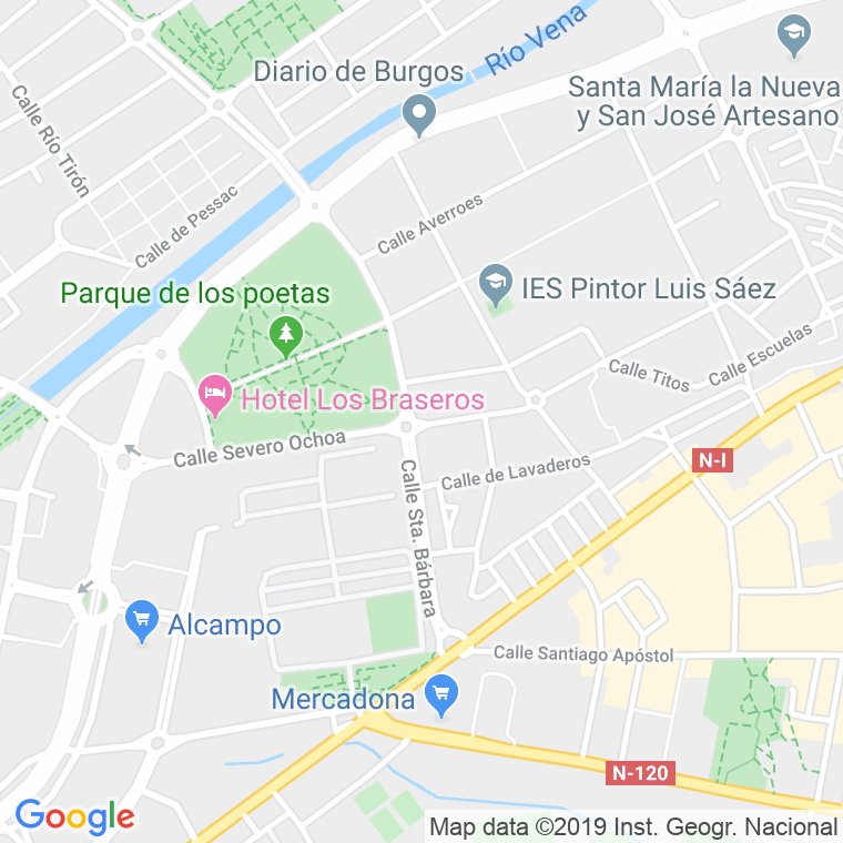 Código postal de Severo Ochoa   (impares del 1 al 49) en Burgos