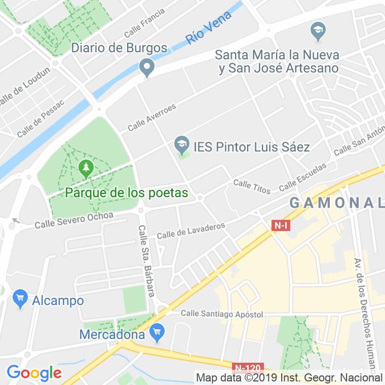 Código Postal calle Alfonso Xi en Burgos