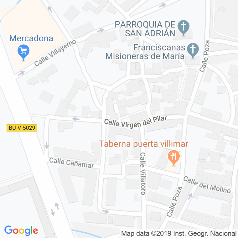 Código Postal calle Canalejas (Barrio De Villimar) en Burgos