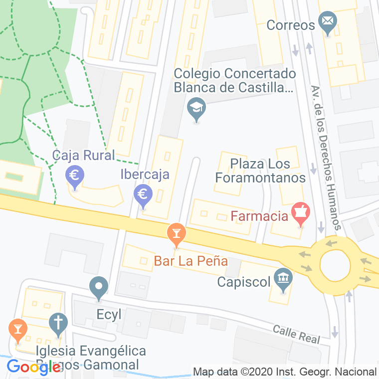 Código Postal calle Foramontanos, Los, plaza en Burgos