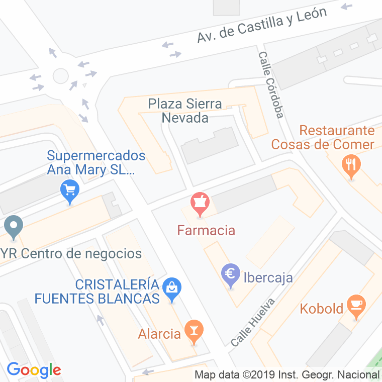Código Postal calle Granada en Burgos
