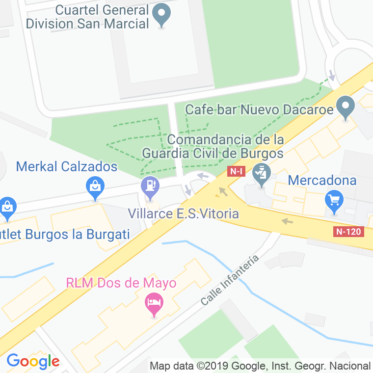 Código Postal calle Logroño, glorieta en Burgos