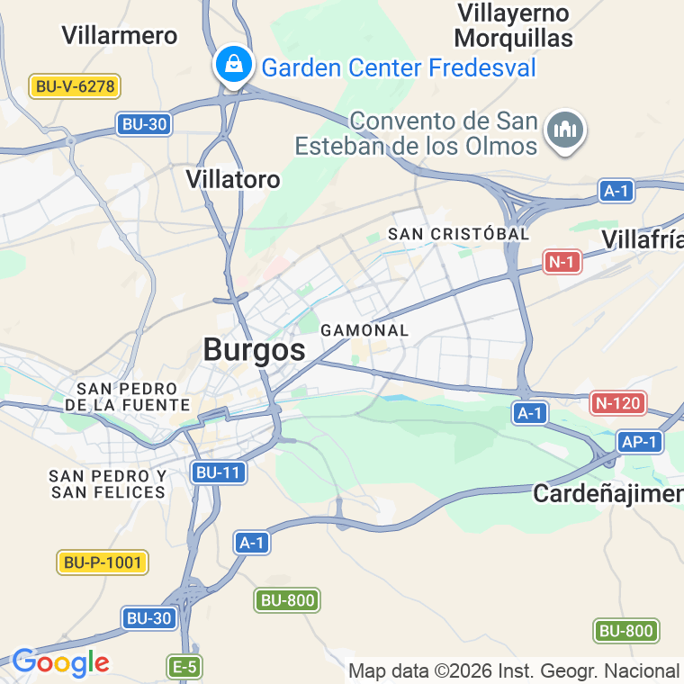 Código postal de Vitoria   (impares del 137 al Final)  (pares del 136 al Final) en Burgos