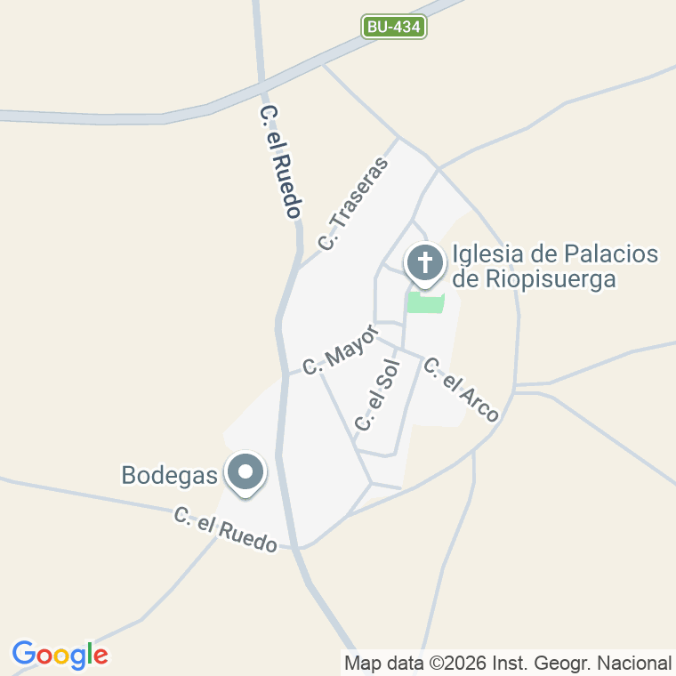 Código postal de Calle Palacios de Riopisuerga en Melgar de Fernamental