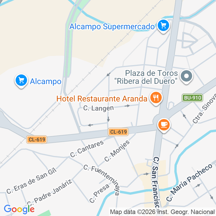 Código postal de Calle Humilladero en Aranda de Duero