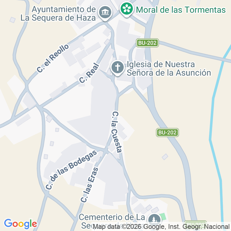 Código postal de Calle Cuesta en Sequera de Haza (la)